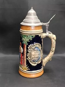 German Beer Stein Beer Tankard Vintage Antique - Picture 1 of 18