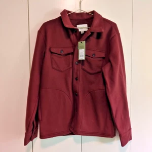 Goodfellow & Co Camicia Uomo Piccola Manica Lunga Giacca Pile Bottoni Tasche - Foto 1 di 6