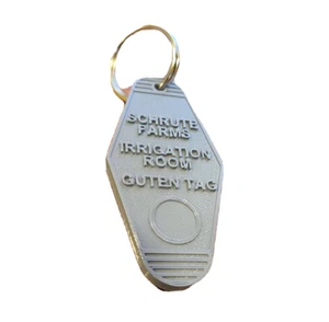 The Office Schrute Farms Key Chain/Fob - Guten Tag with Ring - Picture 1 of 6