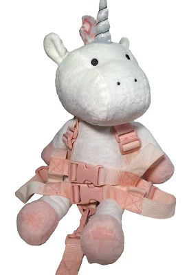 Arnês de segurança para insetos de viagem, unicórnio bicho de pelúcia infantil personagem 2 em 1 - Imagem 1 de 4