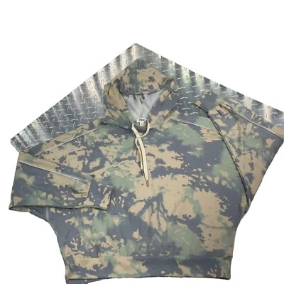 Sudadera con capucha para mujer BKE manga murciélago verde azul topo tie-dye talla pequeña Foto 1 de 4