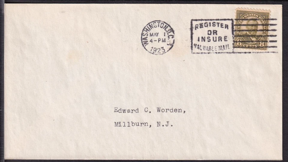 1923 Sc 560 8c Grant FDC Washington DC cancel to Worden CV $235 (1K - Image 1 of 1