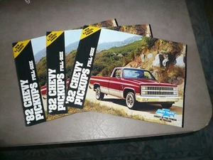 1982 Chevrolet Pickup Full Size Sales Brochures - New 6.2 Diesel Power - 3 for 1 - Picture 1 of 9