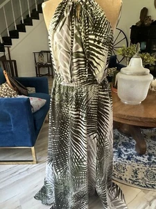 Maxi Dress Sangria Palm Tree Womens Size 10 - Picture 1 of 5