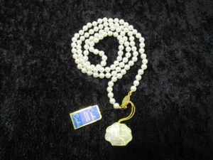 Vtg NIKKO PEARLS Necklace Hand Knotted Fragrance Resistant Made in Japan NOS New - Picture 1 of 8