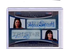 KAREN JARRETT AND TRACI BROOKS   TNA 2012 REFEXXIONS   AUTOGRAPH CARD - Picture 1 of 2