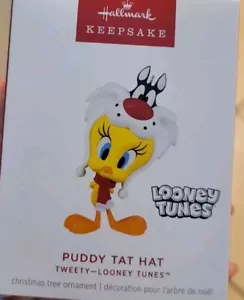 Hallmark 2024 Recuerdo Piolín Pájaro Silvestre Ornamento Puddy Tat Sombrero Looney Tunes - Imagen 1 de 3