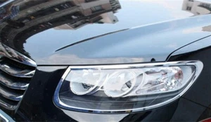 For Hyundai Santa Fe 2010 2011 2012 Chrome Front Head light Lamp Cover trim - Bild 1 von 7