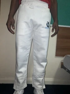 Men’s Laundered & Crafted White Linen Wide Leg Casual Summer Trousers Size 38 - Picture 1 of 2