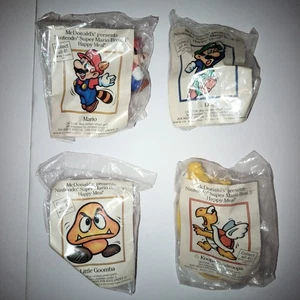 McDonald’s Happy Meal Toys Super Mario Bros 3 Juego Completo de 4 Nuevo en Paquete 1989 RARO - Imagen 1 de 6