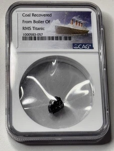 Coal Recovered from the RMS Titanic Sunken Relics NGC Certified Shipwreck Piece - Picture 1 of 4