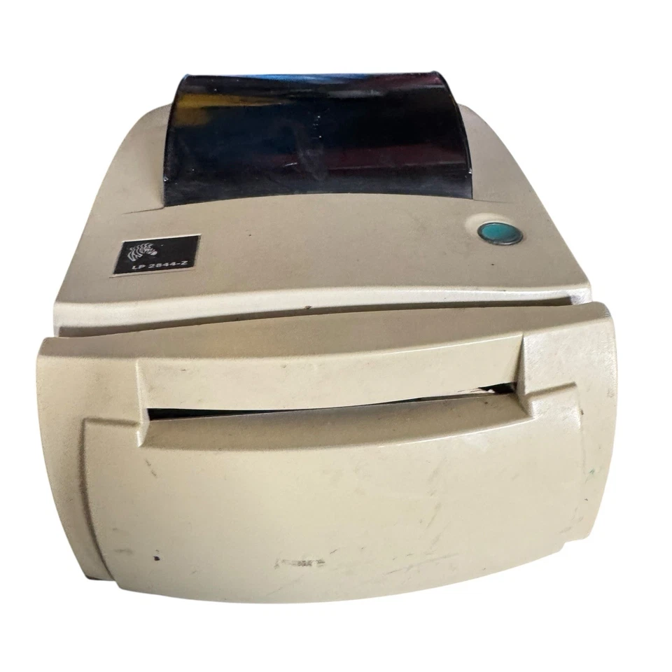 Zebra LP2844-Z Thermal Label Printer Tested Aging Printhead W Cuttter No Cords - Image 1 of 2