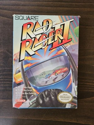 Rad Racer 2 w/ Box (Nintendo Entertainment System, 1990) No Manual Tested - Image 1 of 4