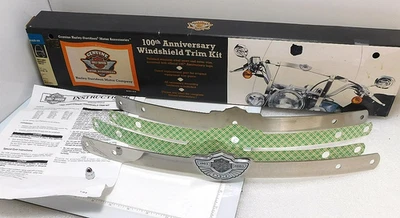 Harley Davidson 100th Anniversary Windshield Trim Kit-57125-02- 33mm - Image 1 of 4