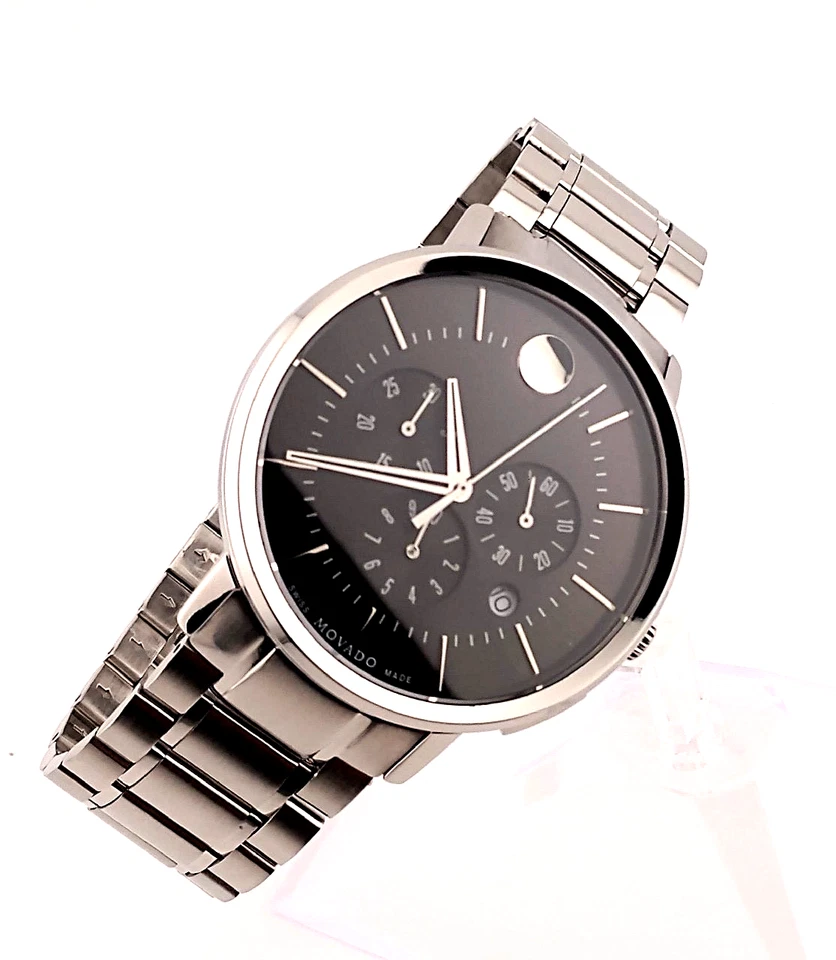 Movado Men's Thin Classic Chronograph Watch Model #39.1.14.1268 - Superb! - Image 1 of 4