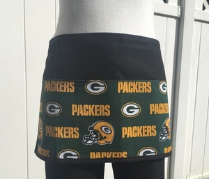 Sport Black FOOTBALL Packers sever waitress waist apron 3 pocket restaurant - Picture 1 of 3