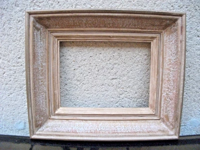 large cadre ancien en bois massif  25 X 30 cm Feuillure 20,2 X 15,2 cm - Photo 1/4