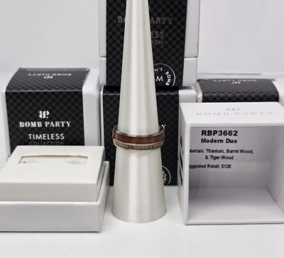 Bomb Party Titanio y Barral Madera Y Tigre Moderno Dúo Talla 11 Foto 1 de 3