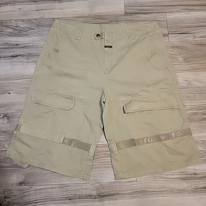 Marithe Francois Girbaud Jean Shorts Mens 40 Khaki Baggy Y2k Hip Hop - Picture 1 of 13