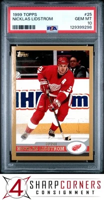 Nicklas Lidstrom Red Wings Hof Pop 1999 Topps #25 PSA 10 Foto 1 de 3