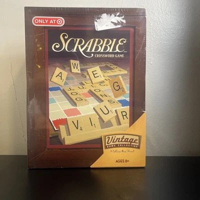 Nuevo - SCRABBLE Colección de Juegos Vintage Estantería de Madera Caja de Madera 2009 SELLADO Foto 1 de 4