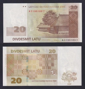 Banconota Latvia 20 latu 2009 P.-55b FDS/UNC - Picture 1 of 2