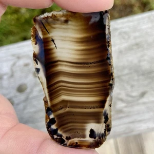 Losa de ágata con bandas marrones única - Imagen 1 de 6