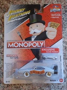 JOHNNY LIGHTNING MONOPOLY R1 1969 DODGE CJARGER DAYTONA WHITE LIGHTNING⚡️VHTF  - Picture 1 of 6
