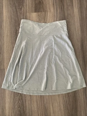 Horny Toad & Co 弹性腰围斜纹 A 字裙小号灰色 — 第 1/4 张图片