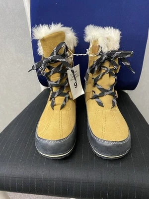 Merona Tan/Cream Boots Leather NWT Size 9 - Изображение 1 из 4