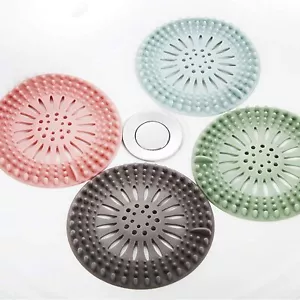 4 Pack Bathroom Drain Hair Catcher Stopper Sink Strainer Filter Shower Cover - Picture 1 of 9