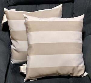 TOMMY BAHAMA Pillows Indoor Outdoor 18x18” Fade Mildew Water Resistant SET OF 2