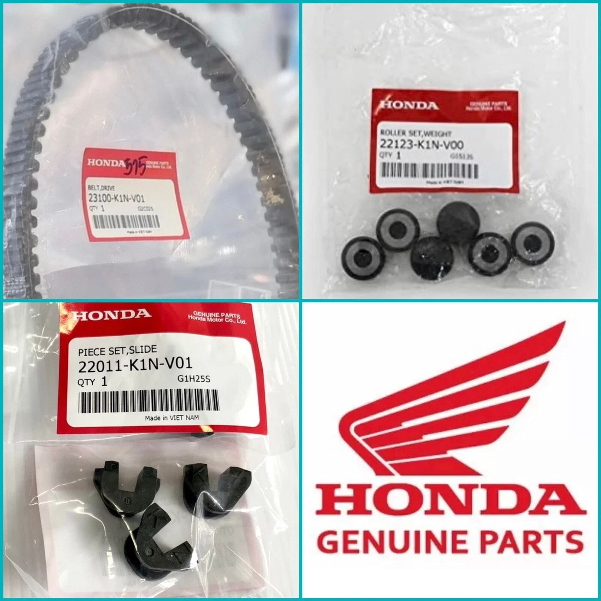Partuto Motorcycle Drive Belt - Replacement V-Belt For Honda FES125, PES125R, S-Wing PS125, NES150 (35.83", 22mm Width) - View #10