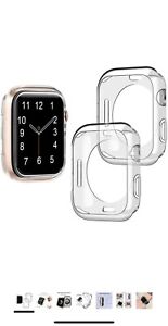 Clear Case For Apple Watch Case 44/45 MM Series 5,6,7 2 Pack