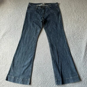 NEW CAbi Jeans Womens 12 (33x33) Blue Denim Boot Cut Western Hippie - Picture 1 of 12