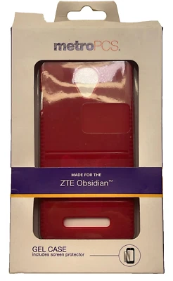 Funda de gel MetroPCS para ZTE Obsidian - roja Foto 1 de 4
