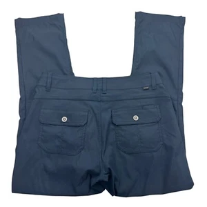 Prana Hiking Ripstop Pants Mens 32 x 30 Blue Stretch Straight Drawstring Outdoor - Picture 1 of 9