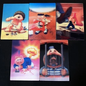 2011 GARBAGE PAIL KIDS FLASHBACK 3 3-D SET 5/5 ADAM BOOM SY CLOPS TINY TIM RARE - Picture 1 of 2