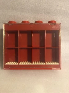 Lego Authentic Red White Plate Minifigure Display Case For 8 Lego Minifigs 2011 - Picture 1 of 10
