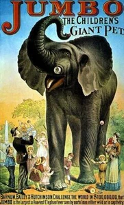 Jumbo Elefant - Riesentier - Barnum, Bailey und Hutchinson Zirkus Poster Magnet - Bild 1 von 2