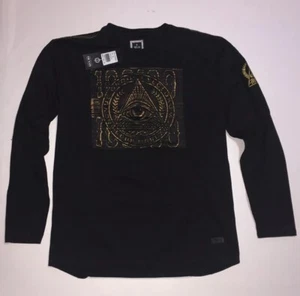 ChromeEdge CR24E All Seeing Eye Embossed Black Long Sleeve Shirt L33 C23 XXL - Picture 1 of 8