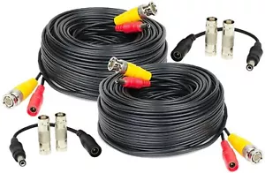 Amcrest 60 Foot BNC Coaxial Cable for CCTV Security HDCVI 2-PACK - Picture 1 of 3
