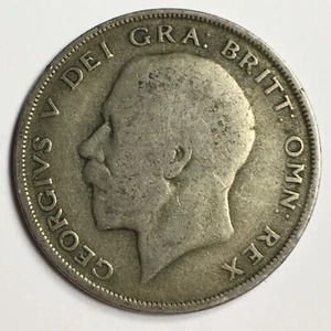 1921 United Kingdom 1/2 Half Crown - George V (G) KM#818.1a - 50% Silver - 5213 - Picture 1 of 3