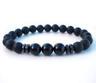 Bracelets énergétiques perles de yoga pour hommes chauds tourmaline noire agate mate pierre charme yoga