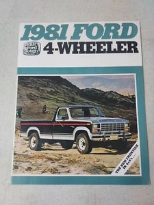 vintage 1981 Ford 4-Wheeler 4X4 Pickups Ranger F150 Car Brochure 9" x 11" - Picture 1 of 3