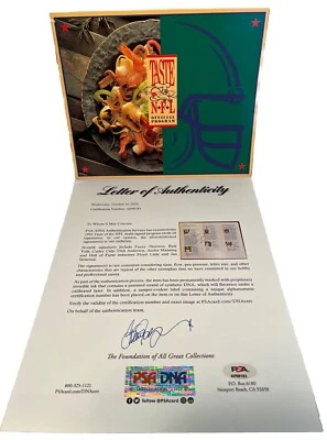 Taste Of The NFL 1992 Signed Official Program -28 Players,Floyd Little,PSA (B35) - Image 1 of 4