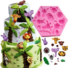 Forest Animals Fondant Cake Decorating Molds Zoo Animals Silicone Mold for Choco