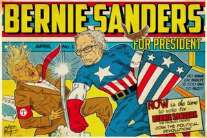 Art mural imprimé graphique Bernie Sanders et Donald Trump - AFFICHE 20x30 - Photo 1 sur 4