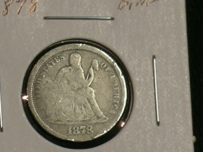 1878  Seated Liberty Dime -   COMBINE SHIPPING     AE9-3 - Image 1 of 4