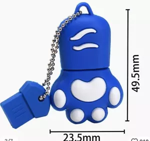 USB, PenDrive, 16 GB, datos, Gato, pata, azul - Envío Gratis Certificado - Foto 1 di 1